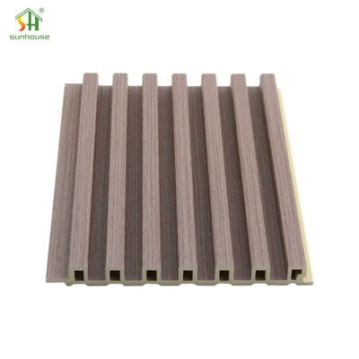Harga yang bagus Panel Fluted Dinding Kayu WPC Waterproof PVC WPC Wall Cladding Panel Dekorasi Dinding on line