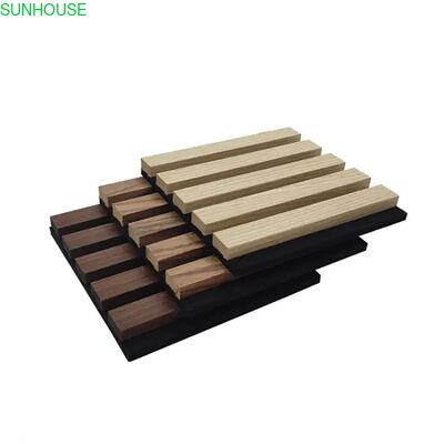 Harga yang bagus 2400X600Mm Kualitas Tinggi Akustik Panel Dinding Slat Panel Kayu tahan suara untuk rumah dan kantor untuk ruang tamu on line
