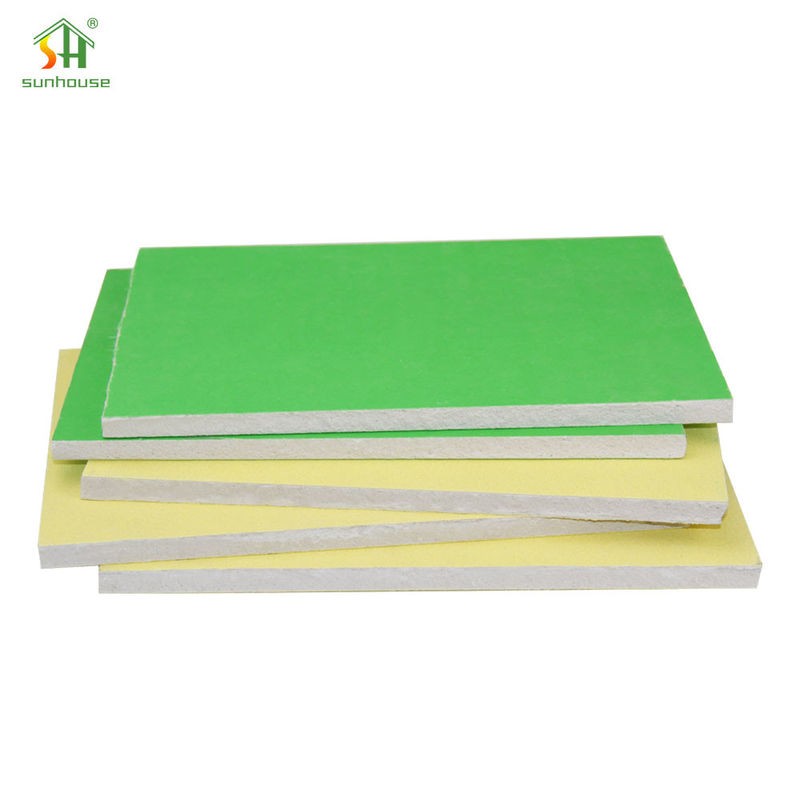 4X8 Green Glass Fiber Reinforced Gypsum Board 12mm Water Resistant Plaster Board
