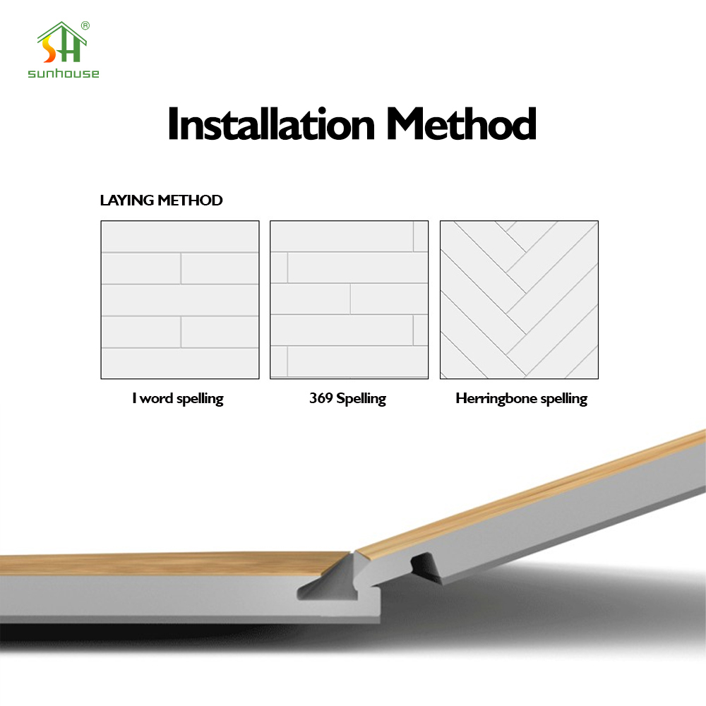100% Real Wood Medium Plank (5.1-6.9in) SPC Click Flooring with Bf1-S1 Fire Reaction for Modern Indoor Applications