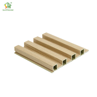 Harga yang bagus Eco Friendly WPC Dekorasi Panel Dinding Waterproof Untuk TV Background Desain Dinding on line