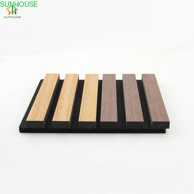 Harga yang bagus Baru Datang Kantor Studio Akupanel Kayu Slated Sound Absorbing Proofing Boards Kayu Slat Wall on line