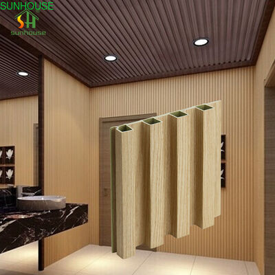 Harga yang bagus Panel Dinding PVC WPC untuk Aplikasi Sistem Pelapis Dinding Eksterior Aplikasi Dekorasi Bangunan Modern on line