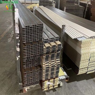 Harga yang bagus Aplikasi Aplikasi Dinding Luar Ruangan Panel Dinding WPC untuk Aplikasi Dekorasi Bangunan Modern on line