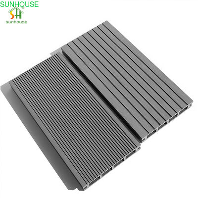 Harga yang bagus WPC Decking Luar Ruang 138x23mm Waterproof Anti-Slip Kayu Plastik Komposit Deck Board untuk Patio, kolam renang, taman on line