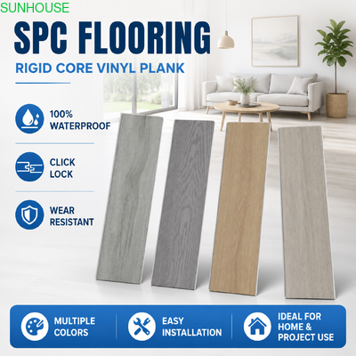 Harga yang bagus Lantai SPC Tahan Air untuk Dapur, Kamar Mandi, dan Area Interior Basah on line