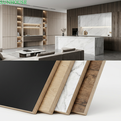 Harga yang bagus Melamin menghadap kayu lapis untuk lemari kantor dan proyek furnitur ritel dan pasokan OEM on line